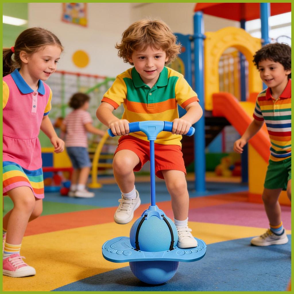 Bouncing Ball สําหรับเด็ก Bounce Balance ของเล่นพร้อมที่จับ BALANCE การออกกําลังกาย Bouncy Ball สําห