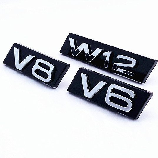 เหมาะสําหรับ Audi A6 A8A4 A3 A7 AA Q3 ดัดแปลง V8 V6 W12 ตาข่ายโลโก้โลโก้รถสติกเกอร์