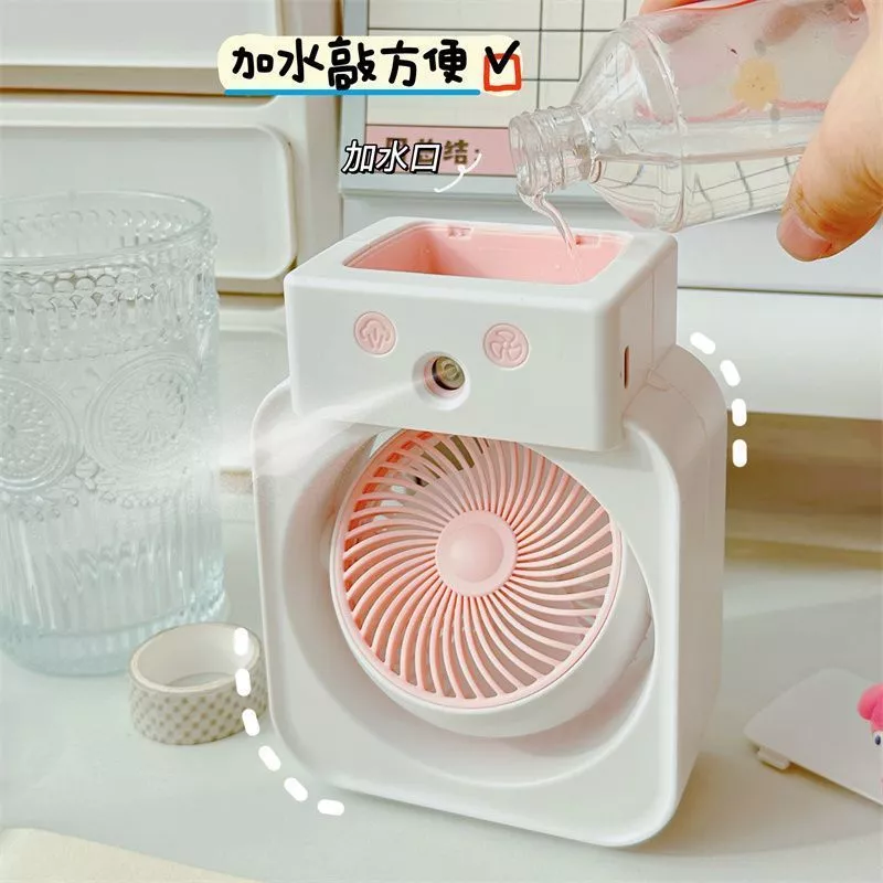 Desktop Mini Fan USB Rechargeable Humidifier Fan 3 Speed thumbnail 9