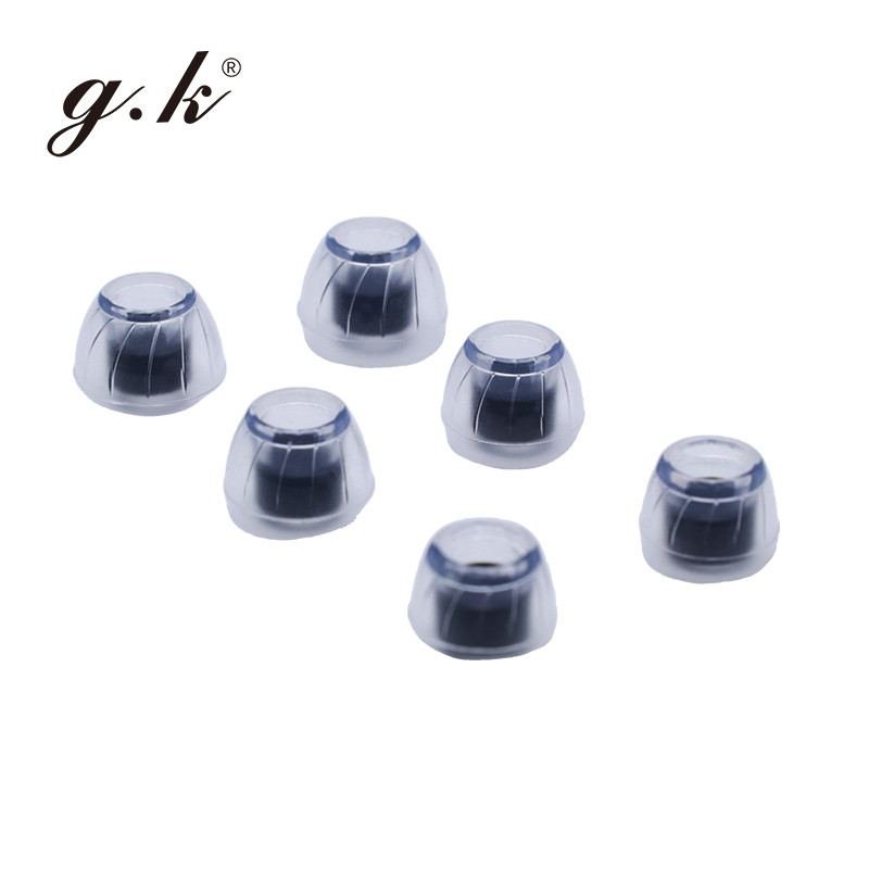 GK TS100 IEM เคล็ดลับหูซิลิโคนเหลวโปร่งใส In Earplugs S/M/L ขนาด 3 คู่ความยืดหยุ่นสูงสําหรับ KZ IMEs