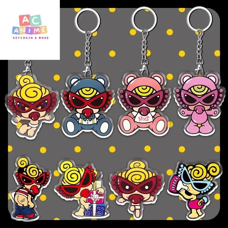 12 ซม. HYSTERIC MINI อะคริลิคพวงกุญแจกระเป๋าเป้สะพายหลังกุญแจรถตกแต่งเด็กน่ารักของขวัญ HYSTERIC MINI