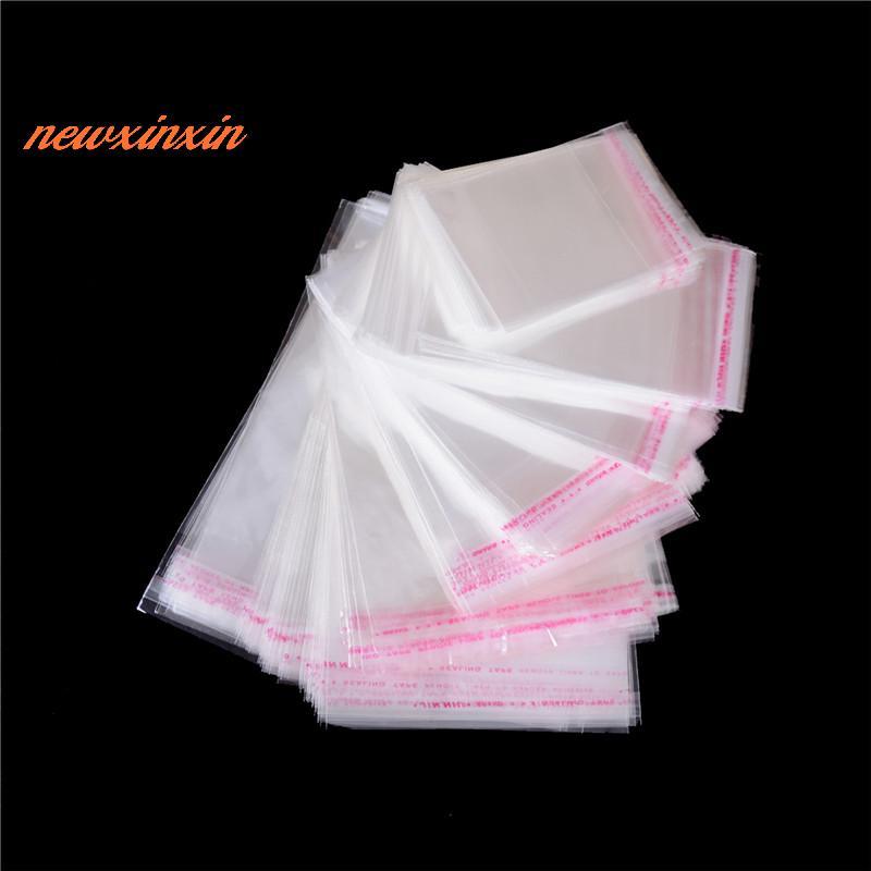 [NT-t] 100 ชิ้น/ถุง OPP Clear Seal Self กาวเครื่องประดับพลาสติก Home Paing กระเป๋า [ใหม่]