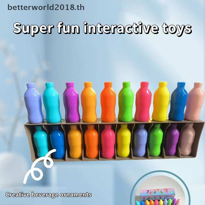 [bet] เครื่องดื่มแสนสนุกสําหรับเด็กของเล่นจับคู่สี 20 ขวด + ฐาน, ปริศนาโต้ตอบการฝึกหน่วยความจําเดาวั