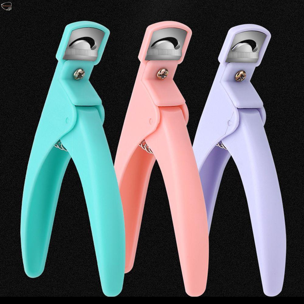 MXBEAUTY กรรไกรตัดเล็บอะคริลิค 3 สี French U-Shaped Nail Catcher Trimmer ตรงทําเล็บมือเล็บเท้า