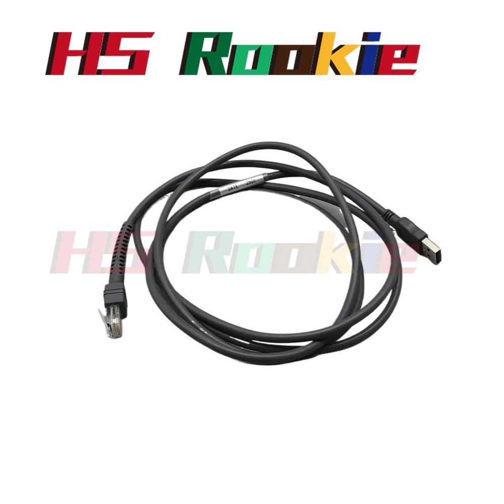 LS2208 เครื่องสแกนเนอร์ 2M สาย USB สําหรับสัญลักษณ์ Motorola LS4208 LS3008 LS1203 LS2208 Barcode Sca