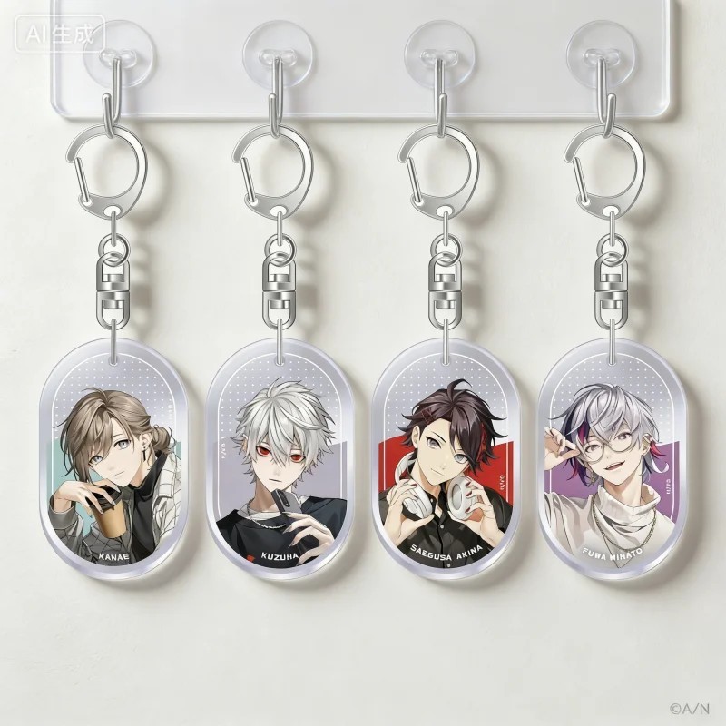 Nijisanji Decora โหมดส่วนที่ 2 พวงกุญแจอะคริลิค Kuzuha Kanae Fuwa มินาโตะ Saugusa Akina อะนิเมะตกแต่
