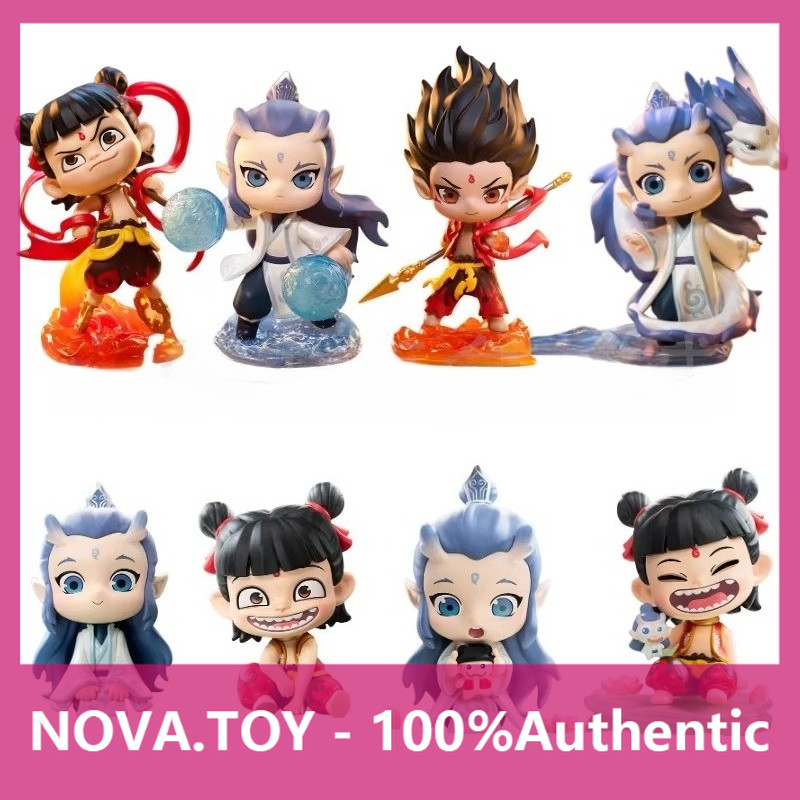 P POPMART POPMART Nezha Nezha Nezha Naturally Born Figure Series รูปกล่องลึกลับเครื่องประดับ