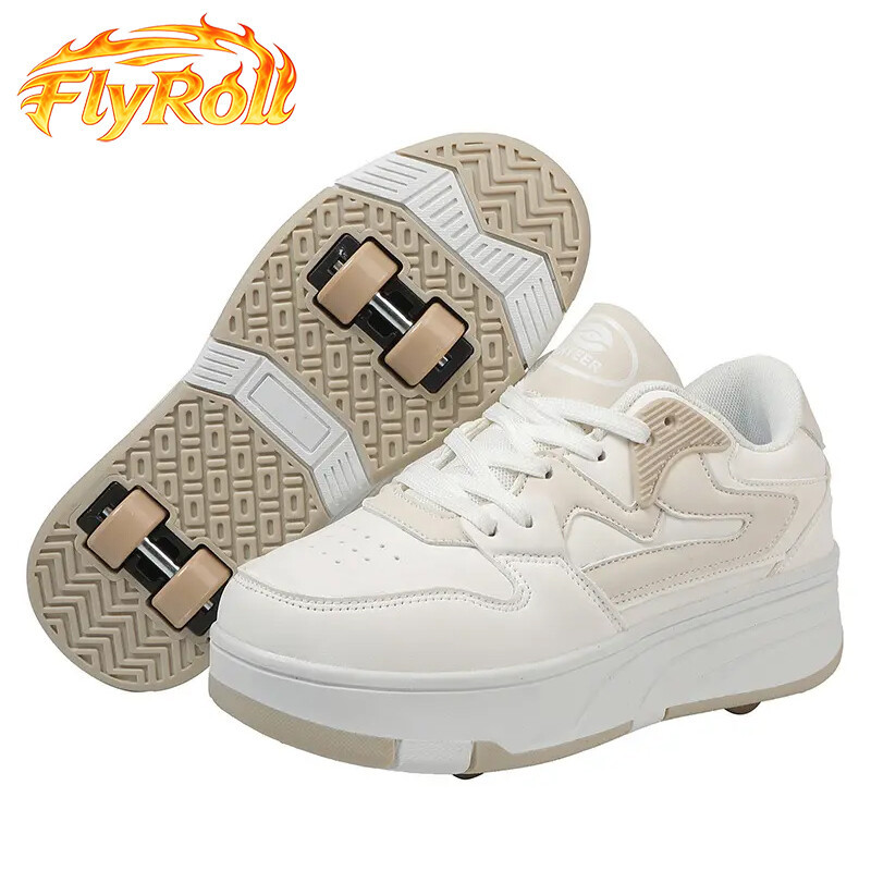 Kids Heelys Roller Skate Shoes 4 ล้อเดินสเก็ตสําหรับเด็กชายและเด็กหญิง Convertible Sports รองเท้าผ้า