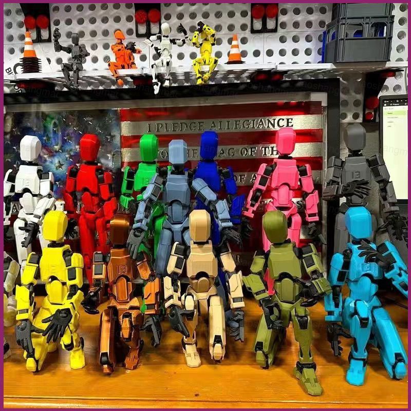 YT4 Lucky 13 Building Blocks Action Figure 3D Dummy 13 หุ่นยนต์ toyMovable Figures Mechanical สไตล์ 