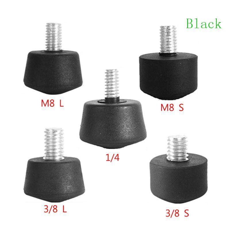 สีดํา Monopod ยางเท้า Spikes สําหรับ Gitzo ขาตั้งกล้อง Monopod