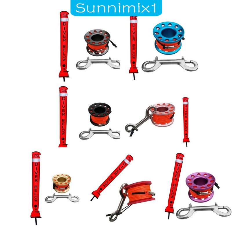 [Sunnimix1] Professional Safety Scuba Diving SMB Surface Marker Buoy & อุปกรณ์รอก