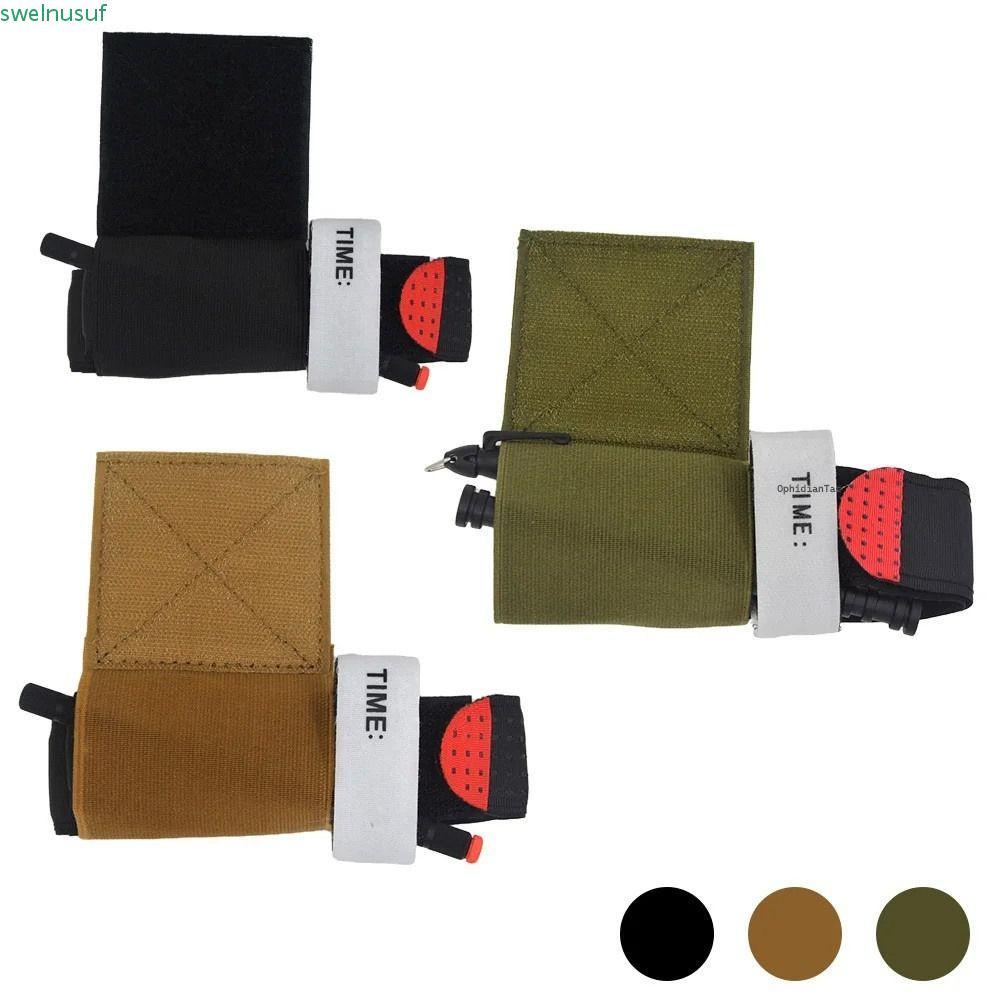 SAUTE Tourniquet Holder, Elastic Plate Carrier Tourniquets Pouch, Survival Tool Durable Hook & Loop 