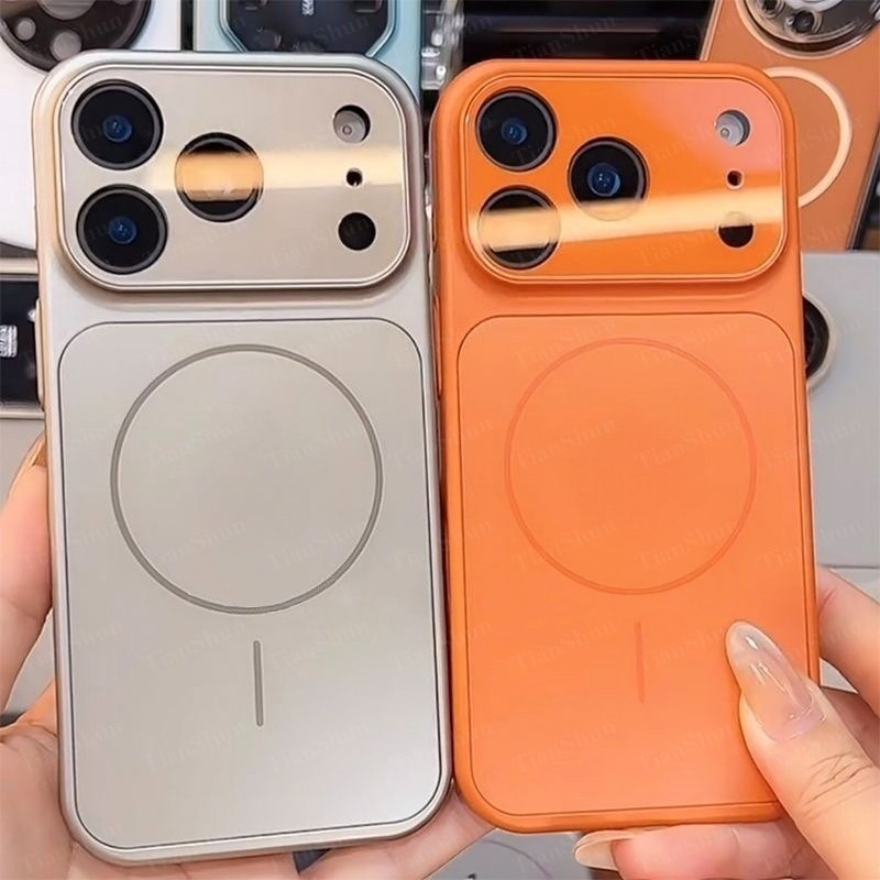 กลายเป็น 17 หน้าต่างใหญ่กระจกแม่เหล็กเคลือบพีซีฮาร์ดป้องกันการล่มสลายเคสโทรศัพท์ ไอโฟน 17 16 15 14 13 12 11 มือโปร สูงสุด บวก เคลือบกันกระแทกพร้อมตัวป้องกันกล้อง