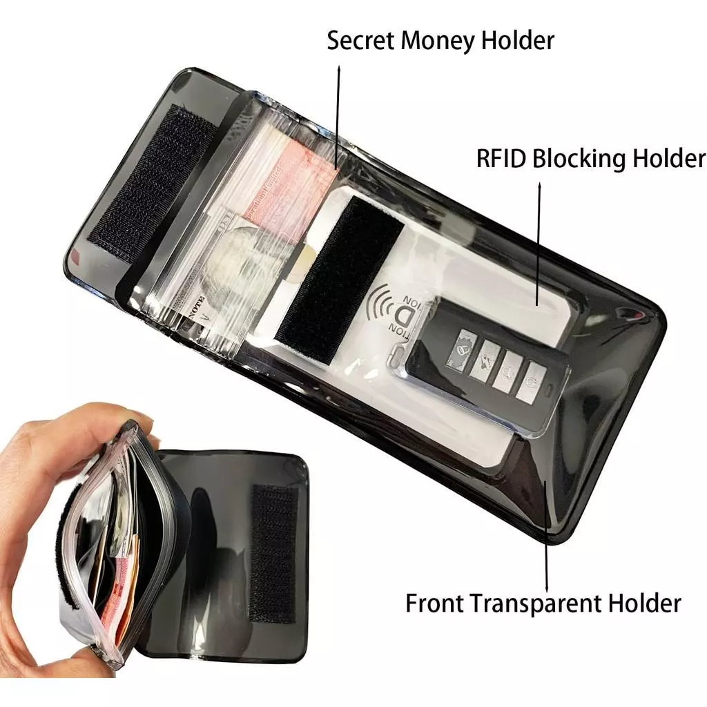 กระเป๋าสตางค์กันน้ํากันน้ํากุญแจรถ Fob Holder กระเป๋า Surf Dry case สําหรับ Key Cash Cards ID Driver License thumbnail 3