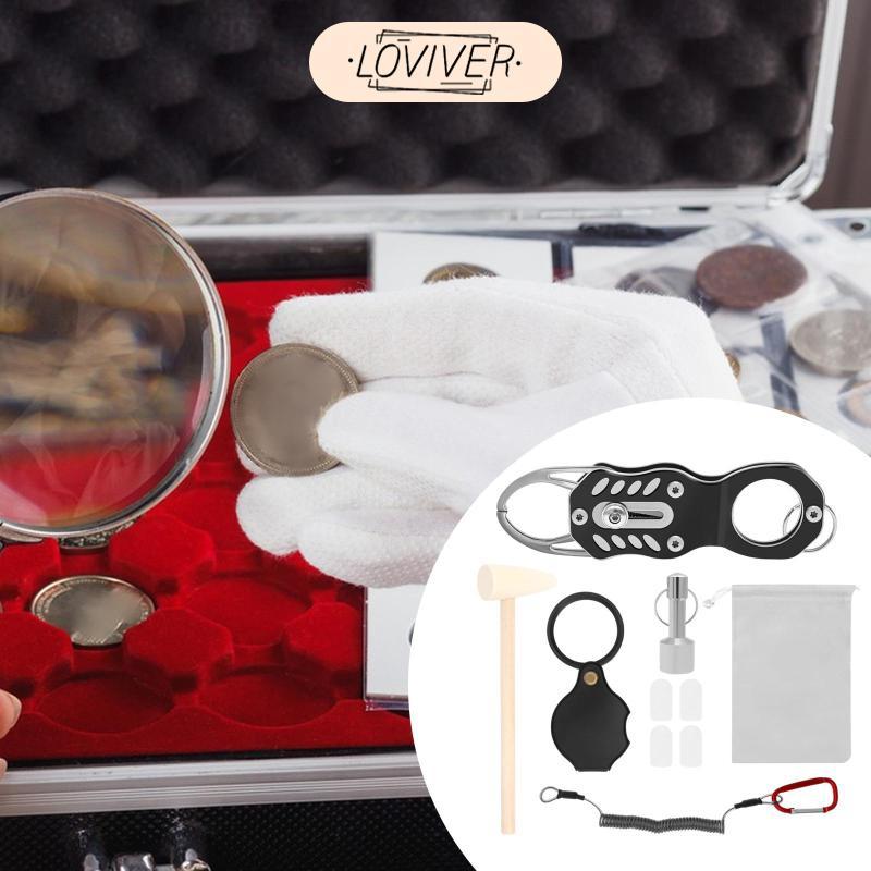 Pocket Coin Ping Test Kit แบบพกพาทองเงินเหรียญ Resonance Tester สําหรับสะสมการตรวจสอบจอแสดงผล