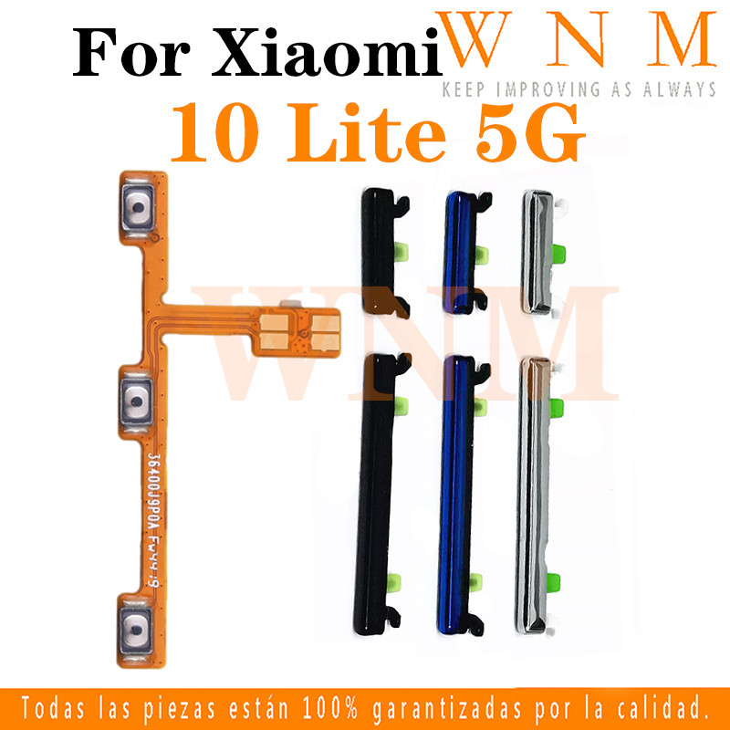 สําหรับ Xiaomi 10 Lite 5G ปุ่ม flex บน/ปิดปุ่มสวิทช์ด้านข้าง Key Volume Up Down Flex สายโทรศัพท์มือถือ Part