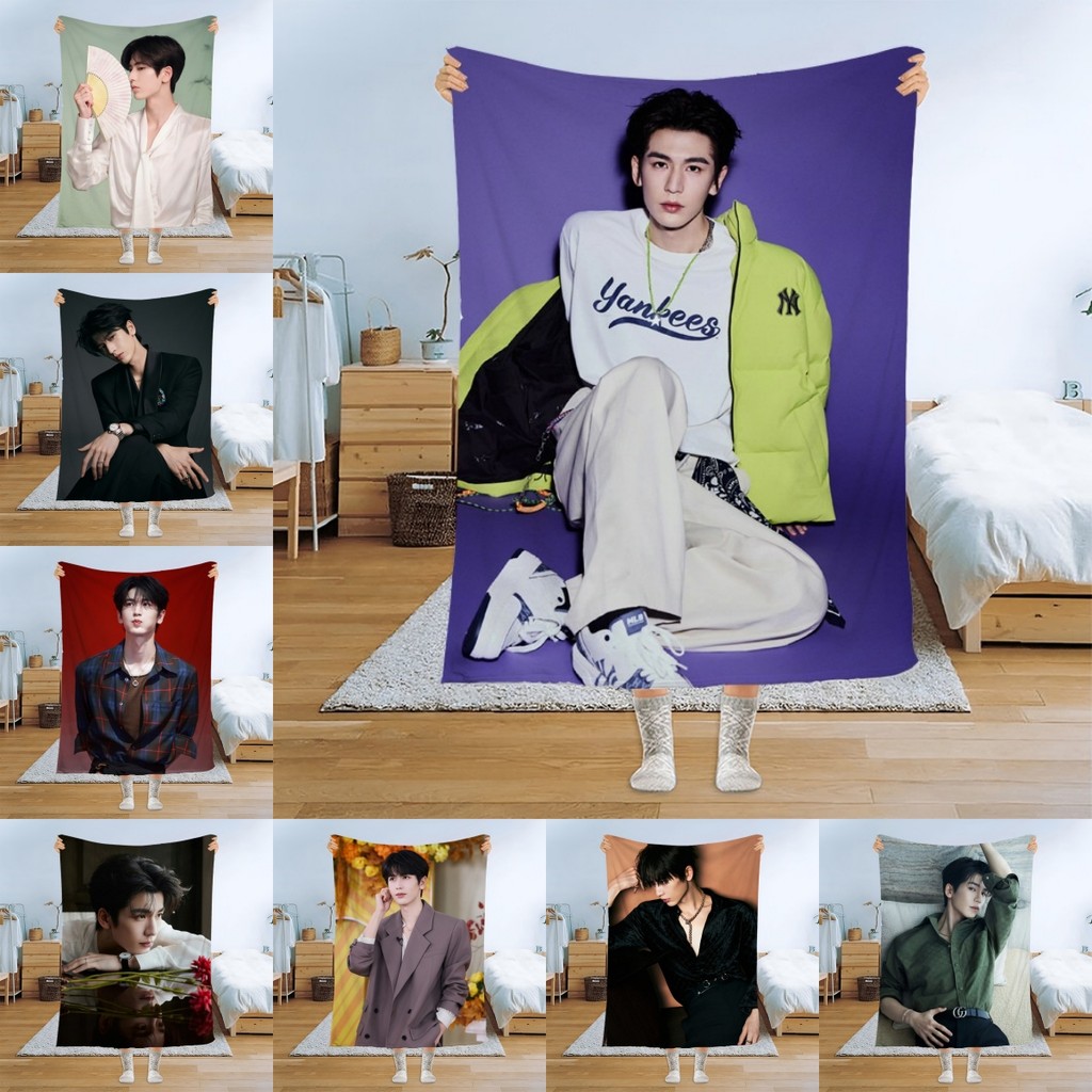 Zhang Linghe Pursuit of Jade Flannel ผ้าห่มนุ่มวันหยุดฤดูหนาวของขวัญ HD รูปแบบ Cozy โยนของขวัญวันเกิดสําหรับสาวสํานักงาน Nap Idol