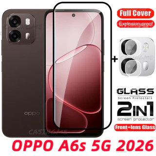 OPPO A6s 5G 2026 A6c ป้องกันหน้าจอสําหรับ OPPO A6s 5G A6c A6T A6i A6x OPPOA6s A6 s A6tPro Pro 4G 5G โปร่งใสคลุมทั้งหมดฟิล์มกระจกนิรภัยเลนส์