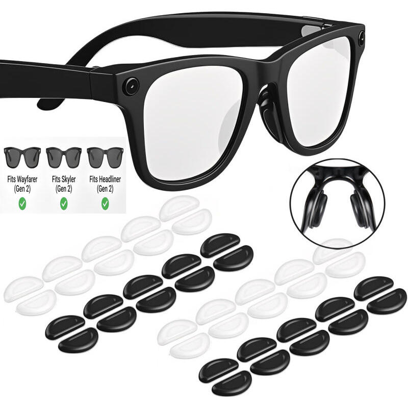 HdoorLink ใช้งานร่วมกับ Ray-Ban Meta Way-farer Headliner Sky-ler แว่นตาจมูก Pad ซิลิโคนนุ่มแผ่นจมูกเปลี่ยนแผ่นจมูก