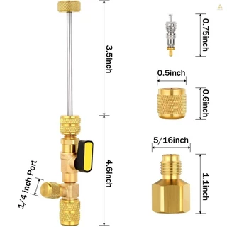 เครื่องมือถอดแกนวาล์วเครื่องปรับอากาศรถยนต์ SAE 1/4 นิ้ว 5/16 นิ้ว สําหรับ HVAC R22 R410A
