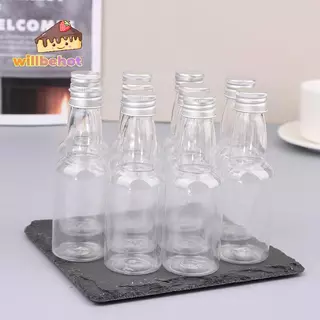 [Willbehot-t] 10 ชิ้น 50 มิลลิลิตร Mini Clear PET รีฟิลขวดไวน์ขนาดเล็กสําหรับงานแต่งงานขวดเหล้าพร้อมฝาปิดสกรูป้องกันการรั่ว [ใหม่]