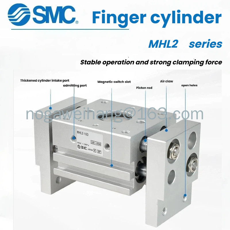 SMC กระบอกนิ้ว MHL2-16D/10D/20D/25D/32D/40 แคลมป์กราม