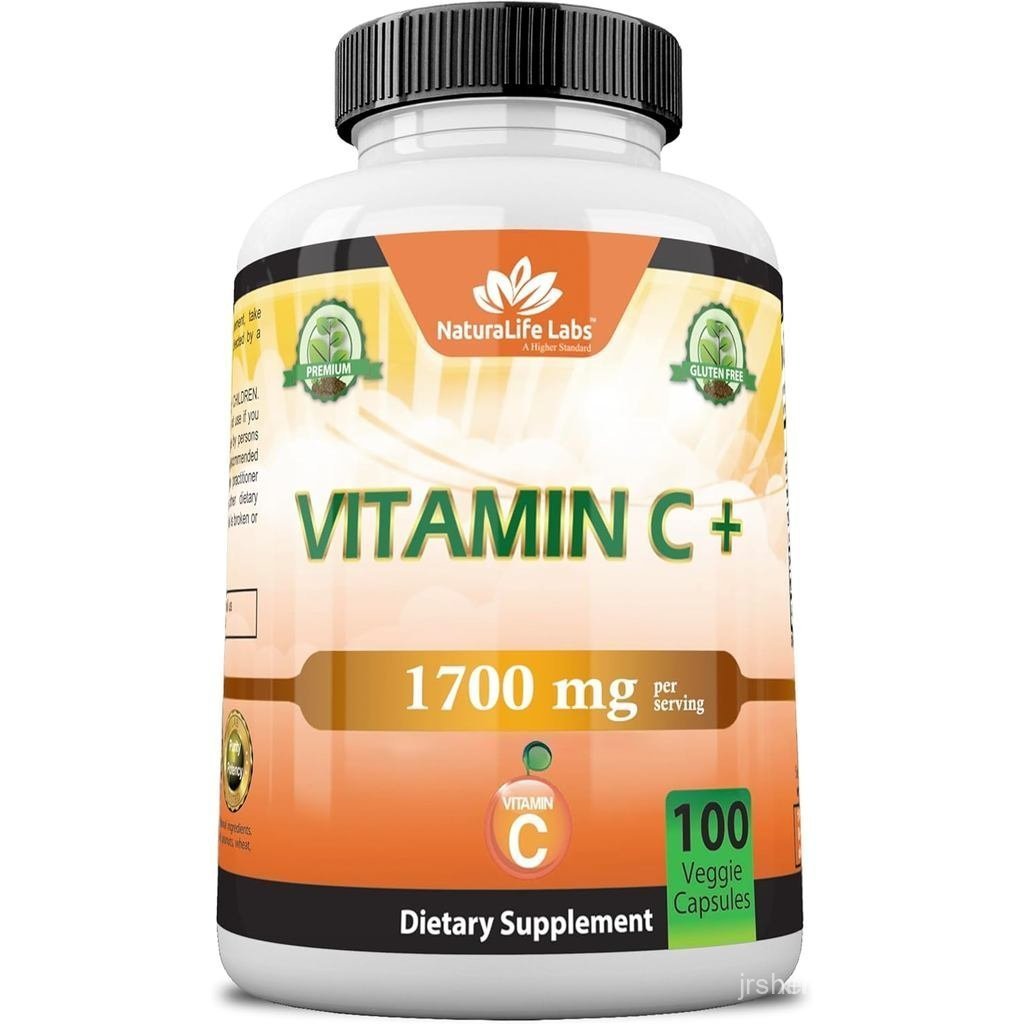 NaturaLife Labs วิตามินซีพร้อมวิตามิน D3, สังกะสี, Elderberry & Ginger Root – เสิร์ฟละ 1,700 มก. – 1