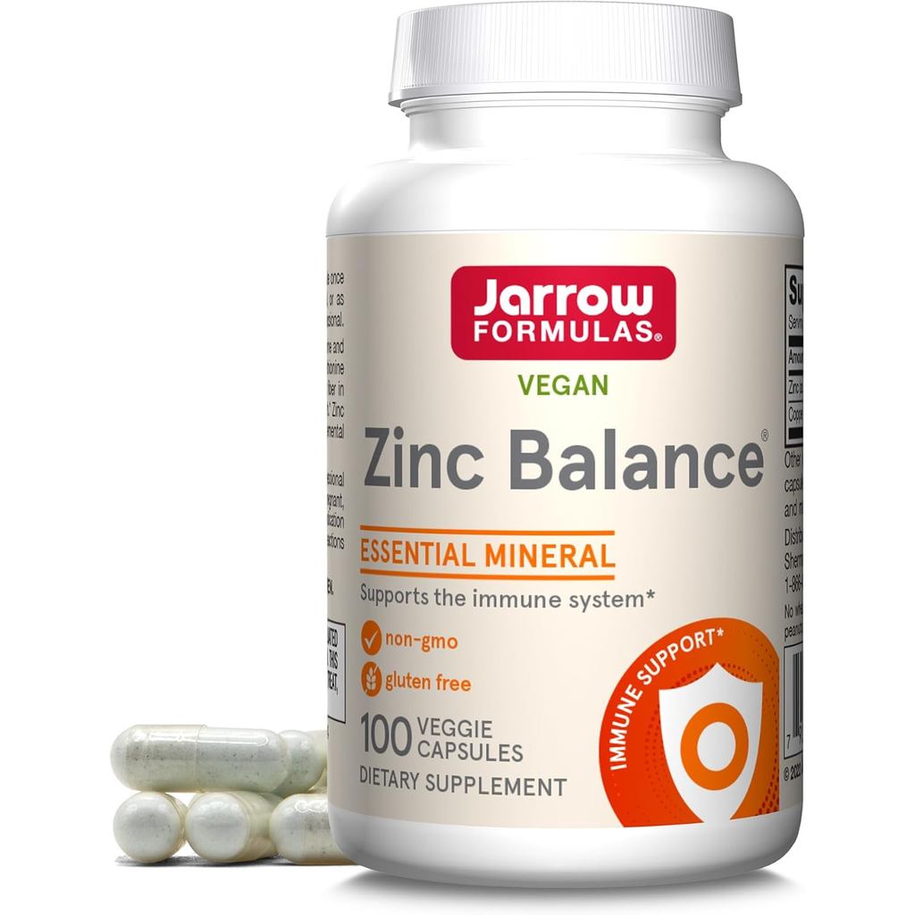 Jarrow Formulas Zinc Balance 15 mg - 100 เสิร์ฟ (Veggie Caps) - สังกะสีพร้อมคอปเปอร์ - แร่ธาตุที่จํา