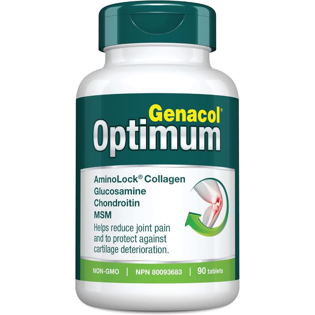 Genacol Optimum – Glucosamine, Chondroitin, M และเม็ดคอลลาเจนไฮโดรไลซ์เป็นพิเศษ, บรรเทาหลัง, สะโพกแล