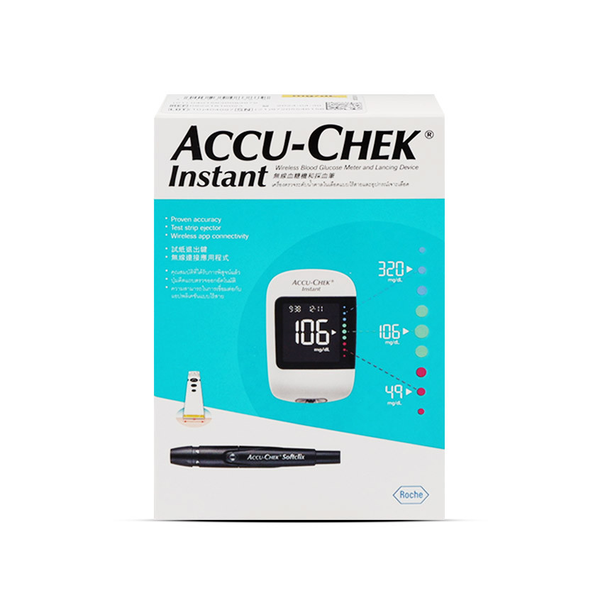 Accu-Chek Instant เครื่องตรวจน้ำตาลในเลือด กล่อง 1 ชุด