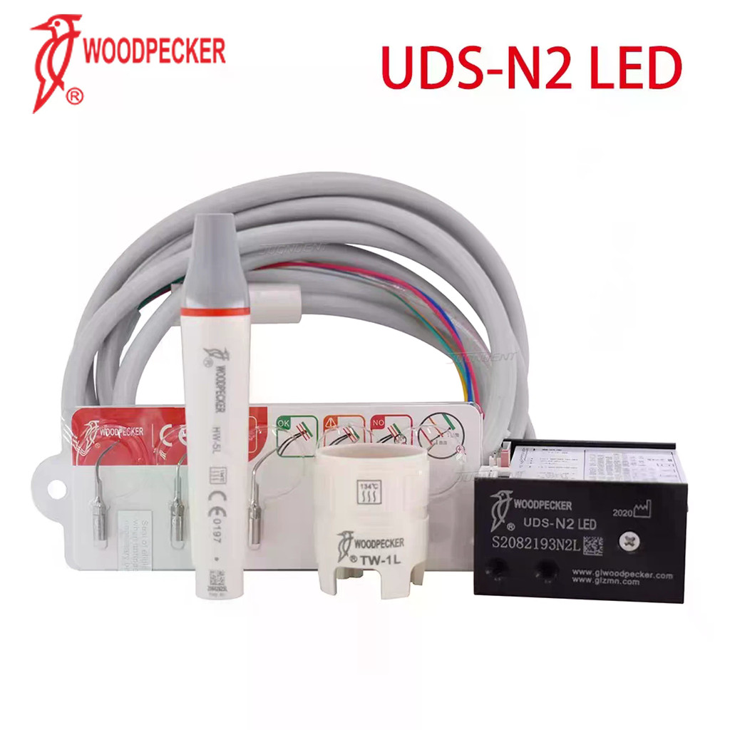 Woodpecker Ultrasonic Scaler Dental Scaler Build In UDS N2 LED Kit พร้อม HW-5L Fit EMS