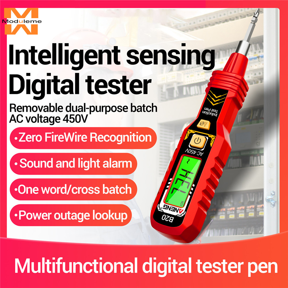 ANENG B20 ปากกาทดสอบแรงดันไฟฟ้าความแม่นยําสูง Multi-Function Detection Breakpoint จอแสดงผลดิจิตอล In