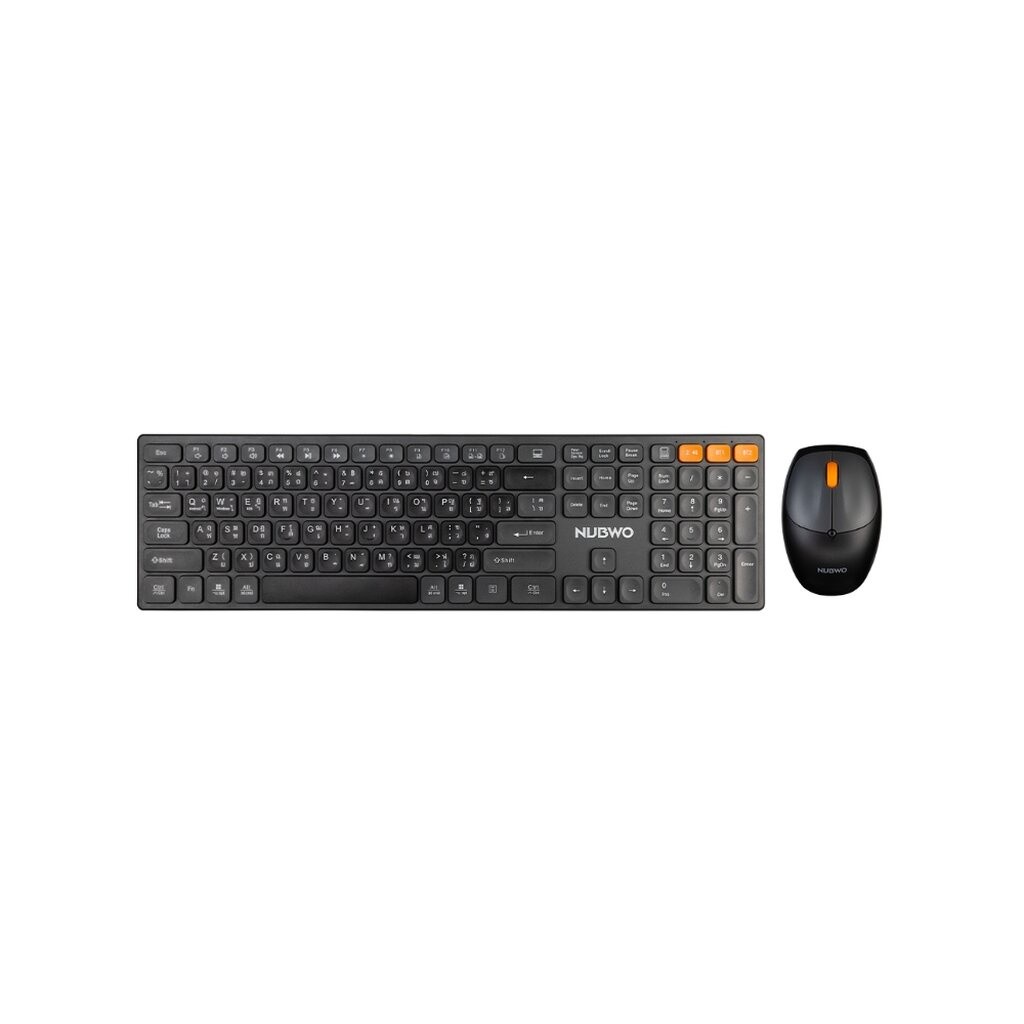 NUBWO NKM-631 BLACK คีย์บอร์ดและเมาส์ไร้สาย ใช้ได้ทั้งแบบไวร์เลสและ BLUETOOTH