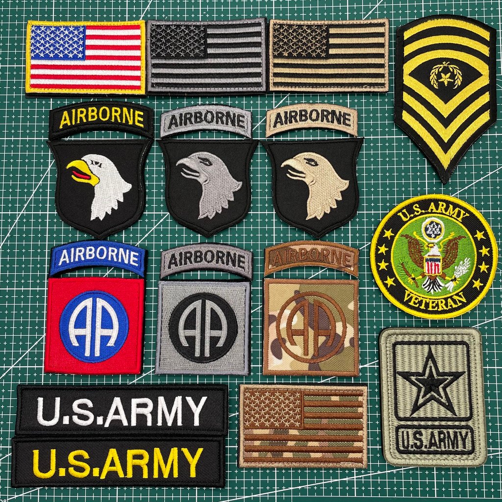 Spot Goods#United States101Airborne Division Velcro Patch US Army D82Badge USARMY Chest Strip Milita