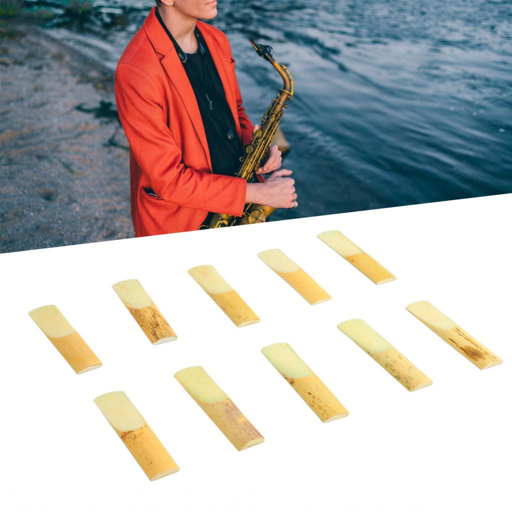Sax Reeds Alto Saxophone Reed 10 ชิ้นติดตั้งง่ายสำหรับเล่น