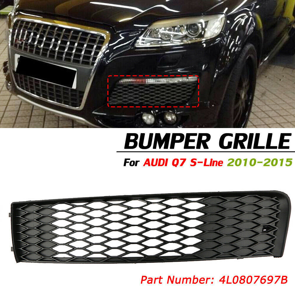 สําหรับ AUDI Q7 S-Line 2010-15 ด้านข้างกันชน Grille รังผึ้งตาข่ายฝาครอบ