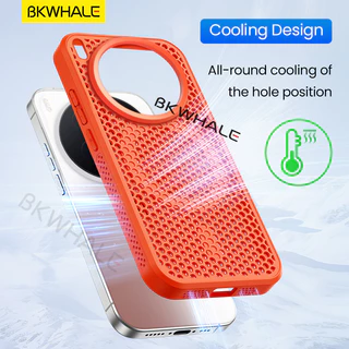 BKWHALE Cooling เคสโทรศัพท์แม่เหล็กสําหรับVivo X300 Pro X100 X200 Pro Mini iQOO 15 13 12 Neo11 Z9 Z10 Turbo Pro iQOO15 iQOO13/12 Anti Fallปกหลังรังผึ้งรูนุ่มกรณี