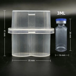 ALLUCK Microtube กล่องเก็บ, Stackable Vial Storage กล่องเปปไทด์พลาสติก 3/5/7/10mL จำนวนช่อง 2 / 10 และ 24 ช่อง