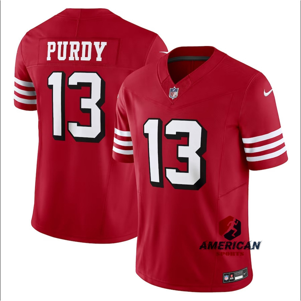 เสื้อยืดฟุตบอล Brock Purdy ทีม San Francisco 49ers สีแดง จำกัด-edition ปี 2025