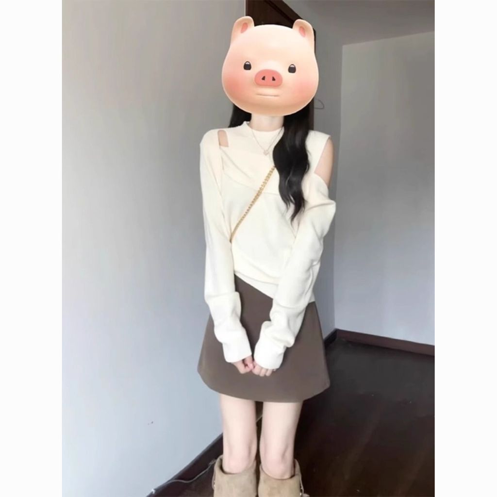 COD 2026 Early ชิ้นฤดูใบไม้ผลิไม่สม่ําเสมอเสื้อกันหนาวผู้หญิงฤดูใบไม้ผลิฤดูใบไม้ร่วงสไตล์เกาหลี Chic