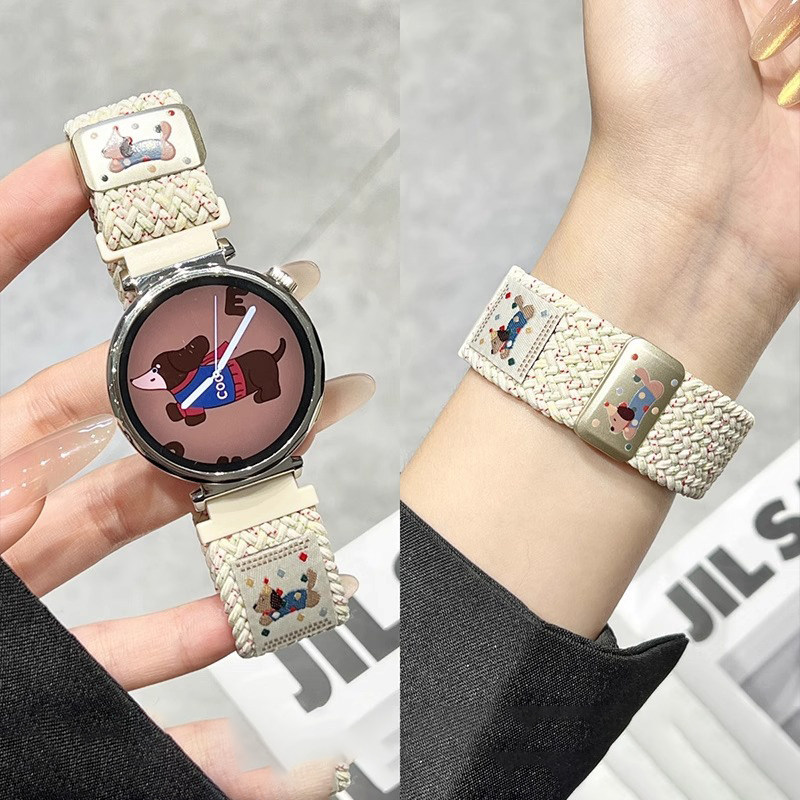 Running Puppy สายถักแม่เหล็กเหมาะสําหรับนาฬิกา Huawei GT6 GT5GT4 Huawei FIT4 Oppox2mini