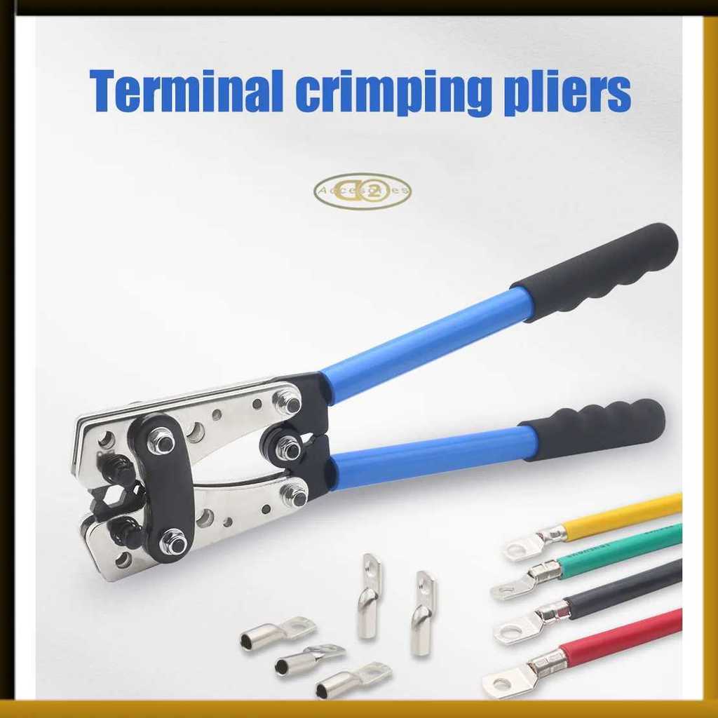 Crimping สายไฟ Bare Terminal คีม 9-0 AWG 6-50mm2 - HX-50B และ