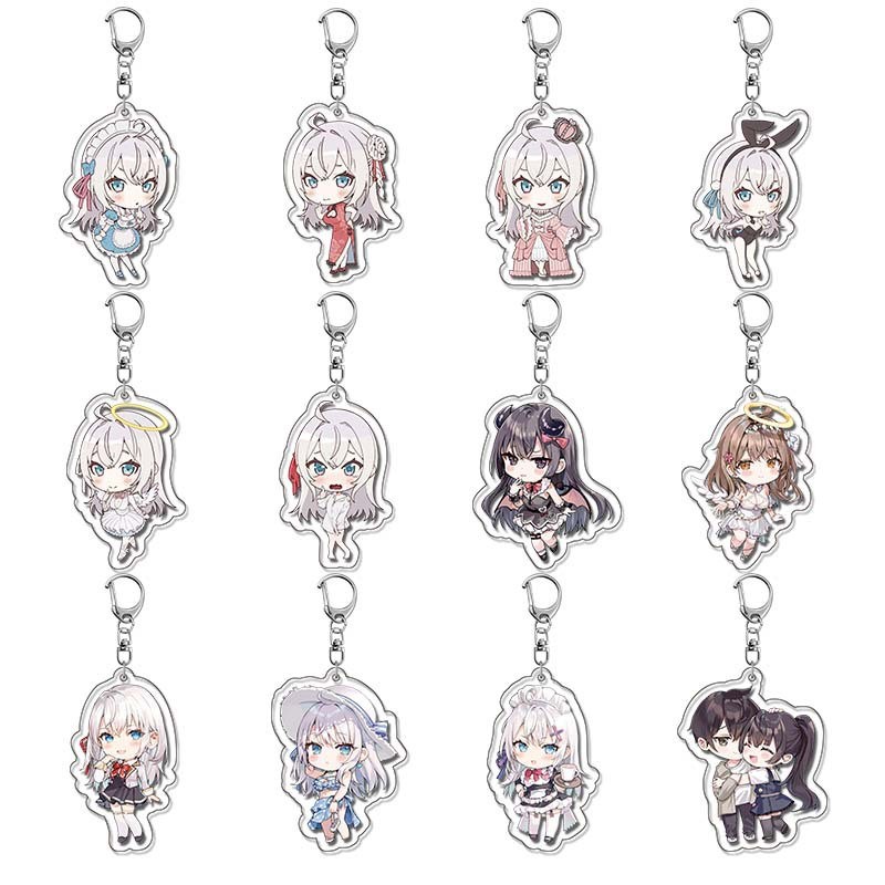 อะนิเมะใหม่ Kuze Masachika Alisa Mikhailovna Kujou พวงกุญแจ