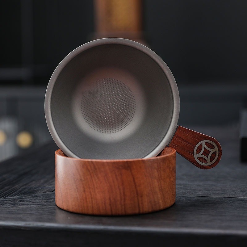Rosewood Solid Titanium Tea Drain Pure Titanium Tea Filter Pure Titanium Tea Filter Pure Titanium Te
