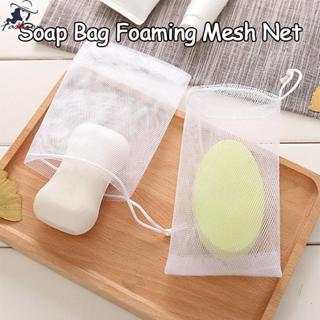 ตาข่ายโฟมโฟม 10 ชิ้น - ถุงสบู่ทําความสะอาดผิวสําหรับล้างหน้า
