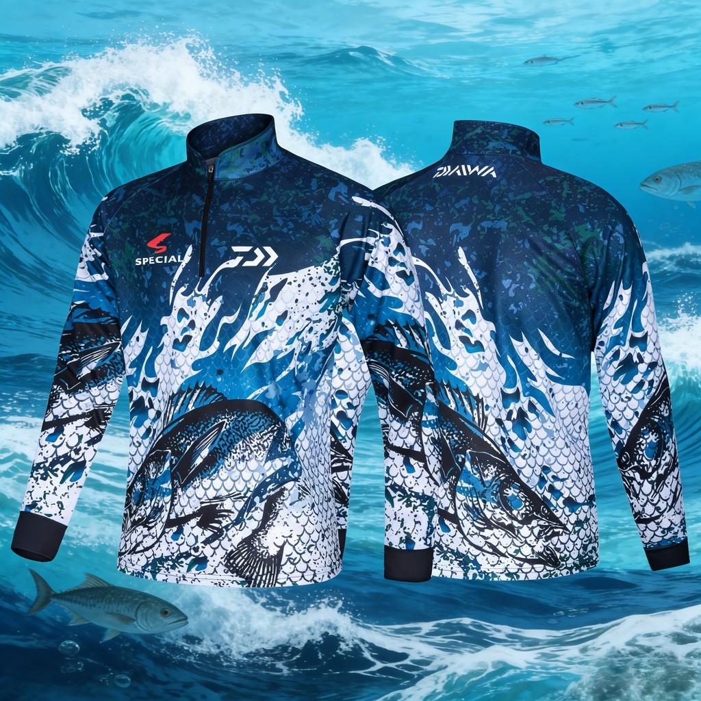 ชุดแจ็คเก็ตแขนยาว HOODIES สำหรับการตกปลา จากแบรนด์ DAIWA ป้องกัน UV ระบายอากาศได้ดี