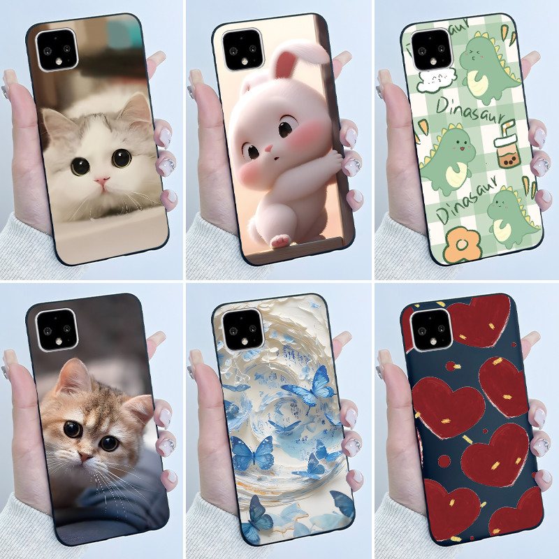 เคสน่ารักสําหรับ Google Pixel 4 / Pixel 4XL การพิมพ์เชลล์ Pixel 4 XL Pixel4 ฝาครอบป้องกันซิลิโคนอ่อน