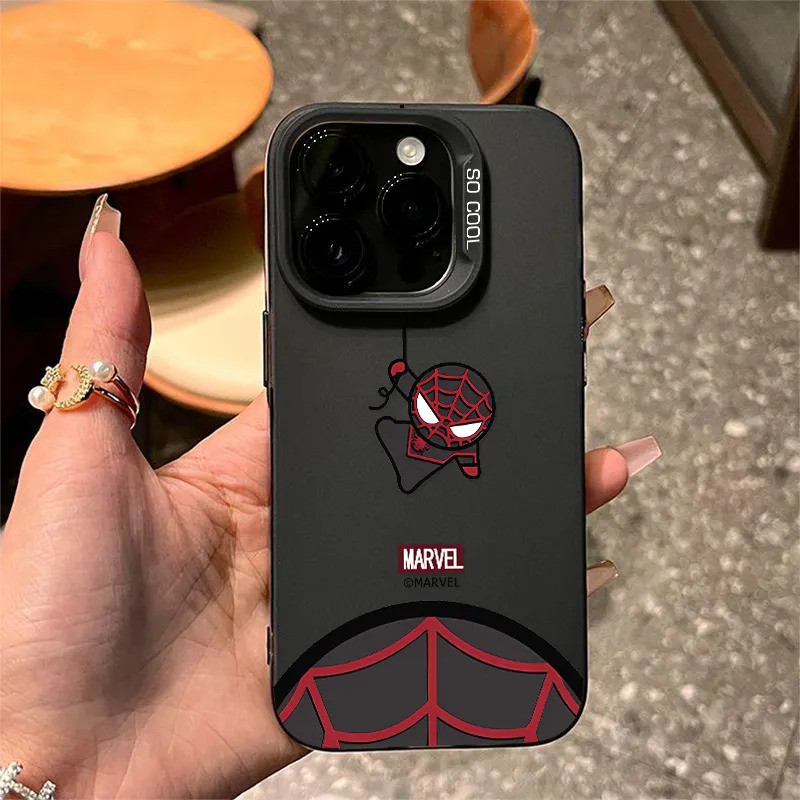 Frosted เคสโทรศัพท์โปร่งใสกันกระแทกอินเทรนด์คว่ํารุ่น Q Spider ใช้งานร่วมกับ iPhone 14PROMAX 17 12 1