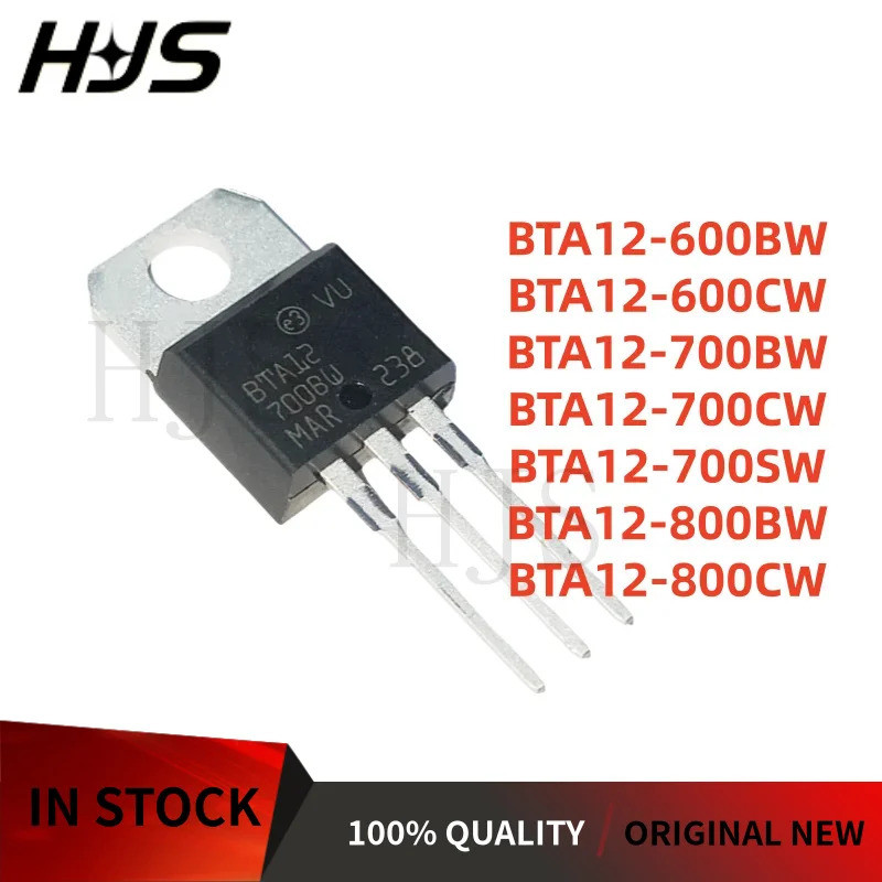 5PCS BTA12-600BW BTA12-600CW BTA12-800BW BTA12-800CW BTA12-700CW BTA12-700SW BTA12-700BW TO-220 Fiel