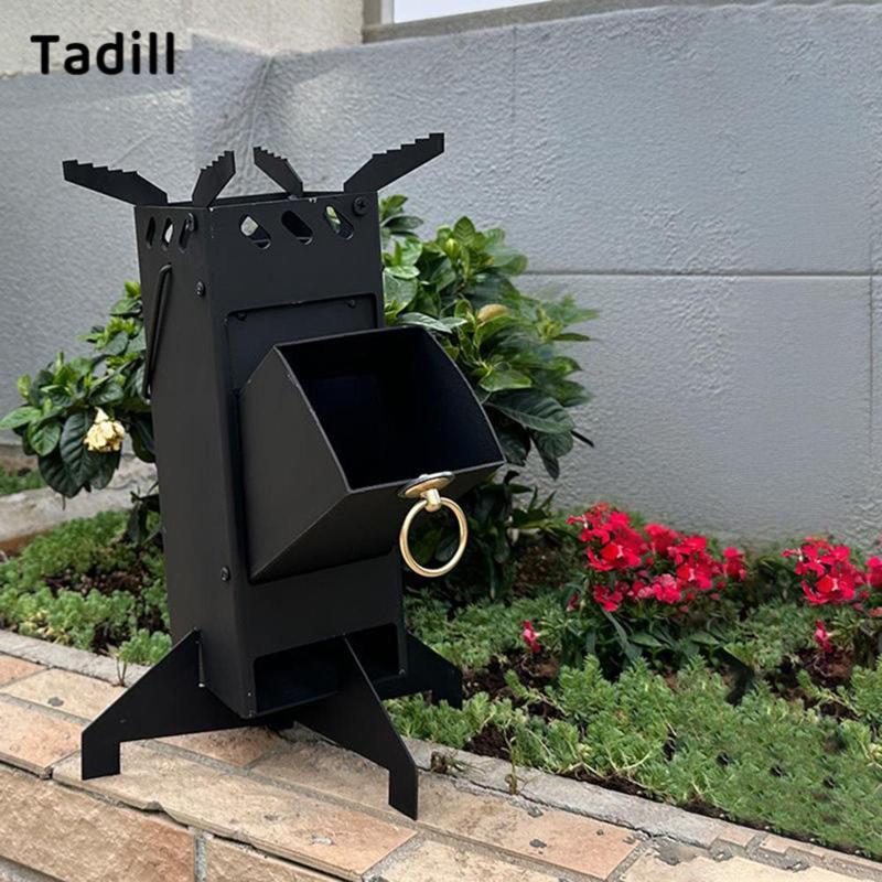 Tadill Camping Burner พับได้และประกอบเร็ว มีระบบหมุนเวียนอากาศ สำหรับการปิกนิกและการผจญภัยกลางแจ้ง — صورة 2